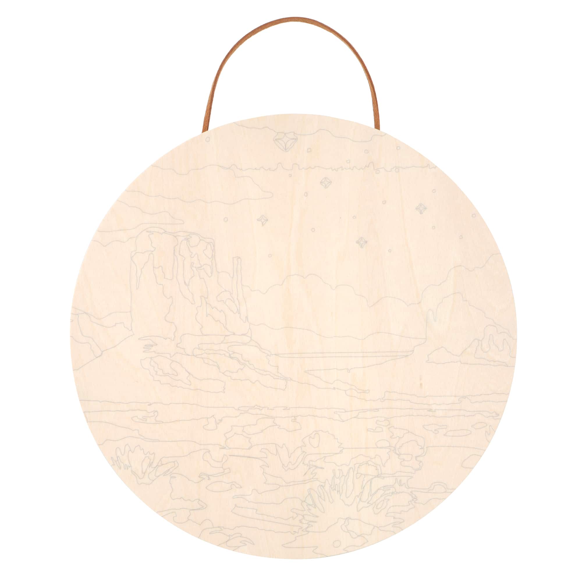 Desert Night Paint-by-Number Plywood Surface Kit by Artist's Loft®